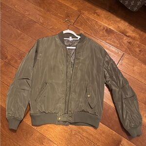 Women’s Olive Bomber Jacket